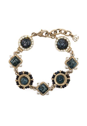 Chanel Pre-Owned Armband mit Perlen - Blau