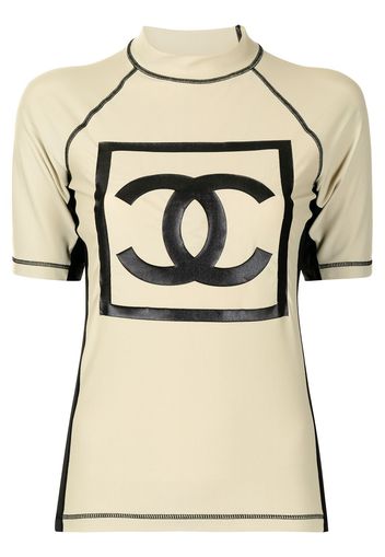 Chanel Pre-Owned 2003 Sport T-Shirt mit CC-Patch - Weiß