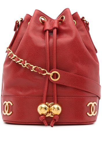 Chanel Pre-Owned 1992 Beuteltasche mit CCs - Rot