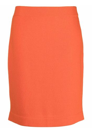 Chanel Pre-Owned 1980s high-waisted cashmere knitted skirt - Orange