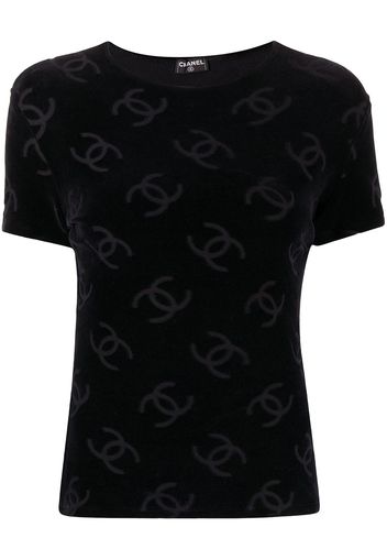 Chanel Pre-Owned 1996 T-Shirt mit CC - Schwarz