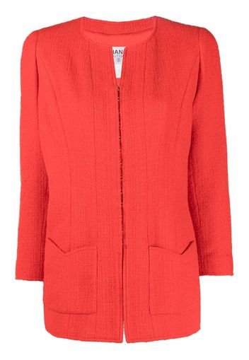 Chanel Pre-Owned 1996 collarless blazer - Rot