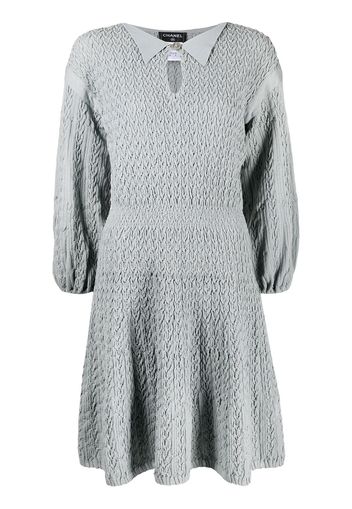 Chanel Pre-Owned ruched knitted dress - Grau