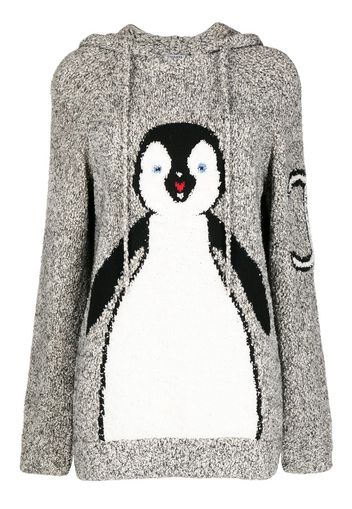 Chanel Pre-Owned 2007 gestrickter Hoodie mit Pinguin-Motiv - Grau