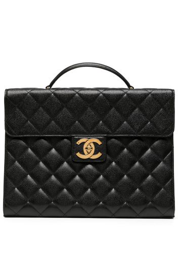 Chanel Pre-Owned 1995 Aktentasche mit CC Lock - Schwarz