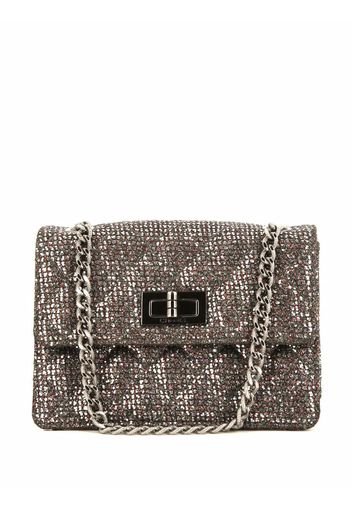 Chanel Pre-Owned 2.55 mini metallic flap handbag - Grau