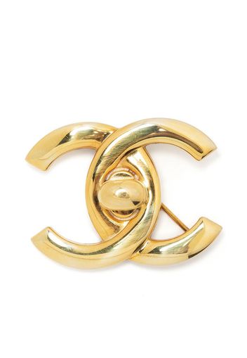 Chanel Pre-Owned 1997er Brosche mit CC - Gold