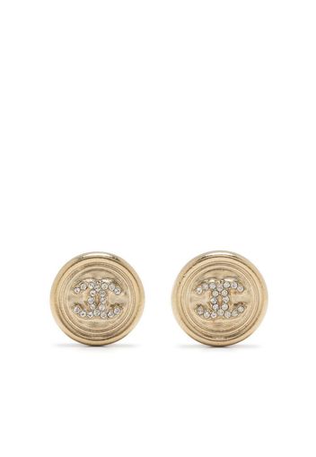 Chanel Pre-Owned 2000s CC rhinestone-embellished earrings - Gold