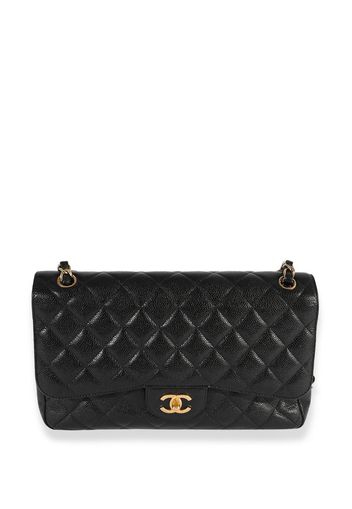 Chanel Pre-Owned Jumbo Schultertasche mit Double Flap - Schwarz