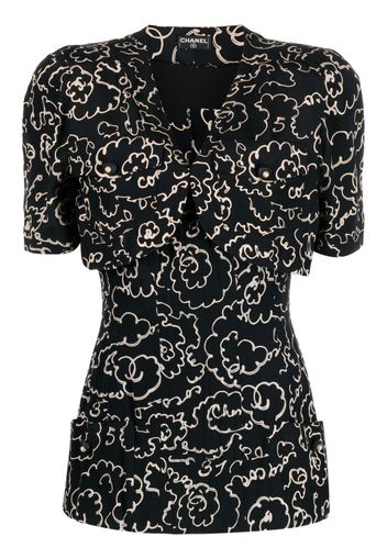 Chanel Pre-Owned 1993 Bluse mit Print - Schwarz