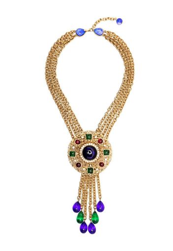 Chanel Pre-Owned gemstone-embellished multi-chain necklace - Gold