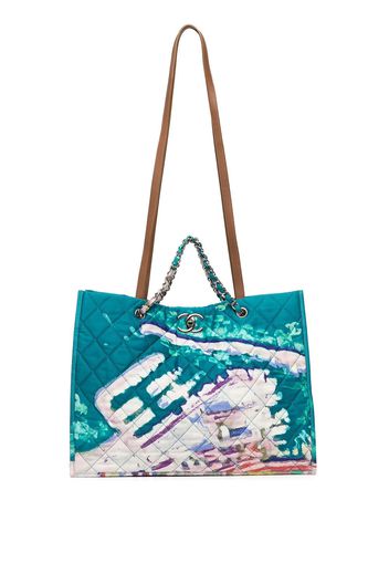 Chanel Pre-Owned 2011 Limited Edition Shopper mit Aquarell-Print - Blau