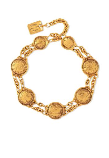 Chanel Pre-Owned 1980s Rue Cambon coin bracelet - Gold