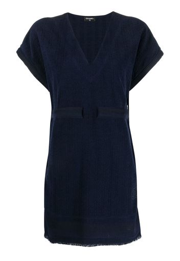 Chanel Pre-Owned Ausgefranstes Kleid - Blau