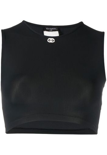 Chanel Pre-Owned 1990s Cropped-Top mit CC - Schwarz