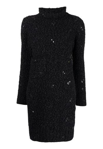 Chanel Pre-Owned 1994 sequin-embellished bouclé knitted dress - Schwarz