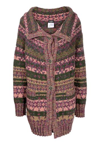 Chanel Pre-Owned Cardigan mit Intarsienmuster - Rosa