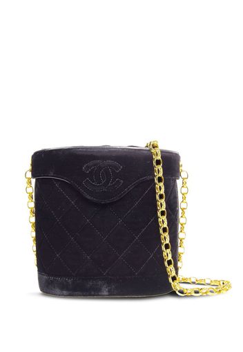 CHANEL Pre-Owned 1990 Binocular velvet crossbody bag - Schwarz