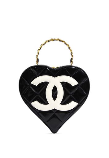 CHANEL Pre-Owned 1995 heart vanity handbag - Schwarz