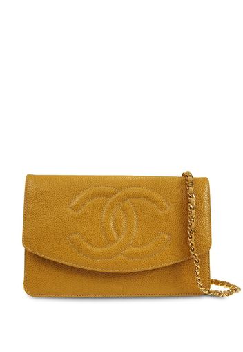 CHANEL Pre-Owned 1997 CC logo-embossed chain wallet - Braun