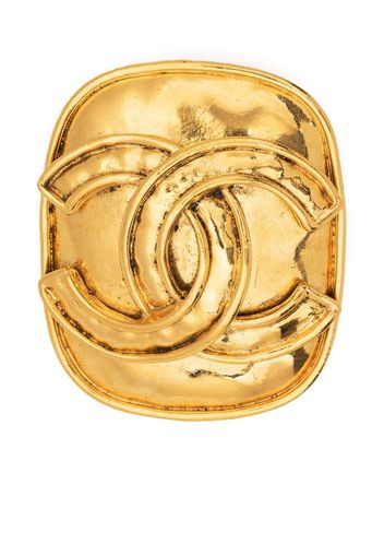 CHANEL Pre-Owned CC square brooch - Gold