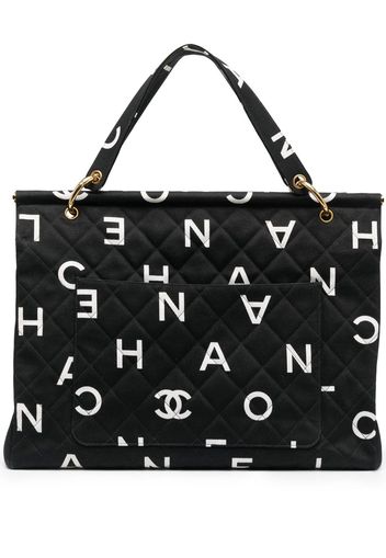 CHANEL Pre-Owned 1996-1997 Handtasche mit Logo-Print - Schwarz