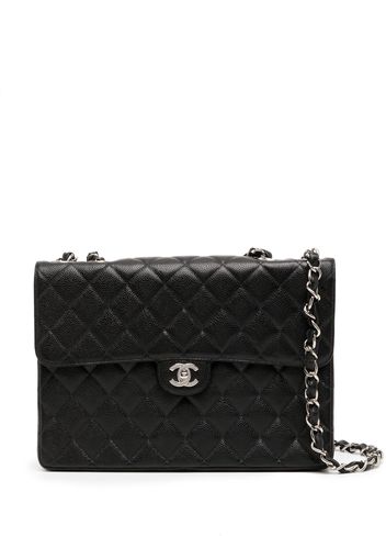 CHANEL Pre-Owned 2002 Jumbo Classic Flap Schultertasche - Schwarz