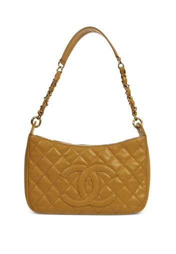 CHANEL Pre-Owned 2002 Schultertasche mit Rautensteppung - Gelb