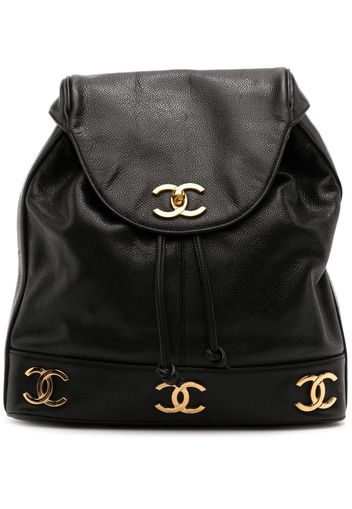 CHANEL Pre-Owned 1992 Rucksack mit CC - Schwarz