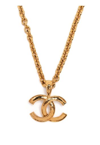 CHANEL Pre-Owned 1994 Halskette mit CC-Anhänger - Gold