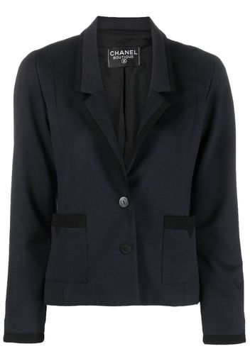 CHANEL Pre-Owned Einreihiger Blazer - Blau