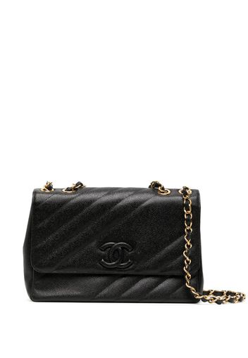 CHANEL Pre-Owned 1995 Jumbo Classic Flap Schultertasche - Schwarz