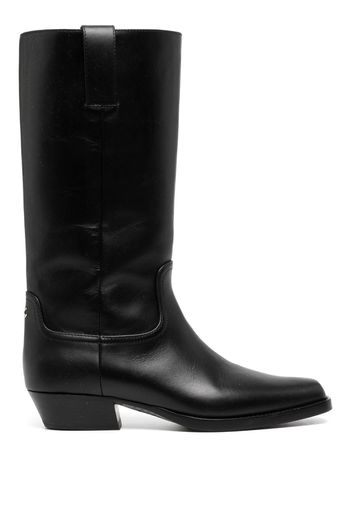 CHANEL Pre-Owned CC knee-high cowboy boots - Schwarz