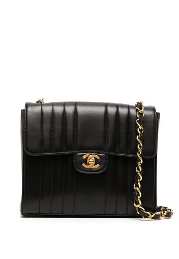 CHANEL Pre-Owned 1992 Jumbo Mademoiselle Classic Flap Schultertasche - Schwarz