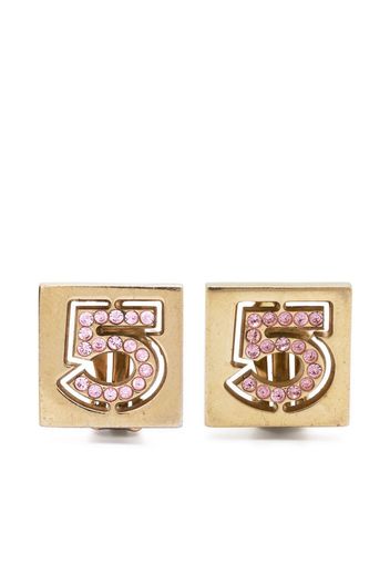 CHANEL Pre-Owned 2002 Nº 5 clip-on earrings - Gold