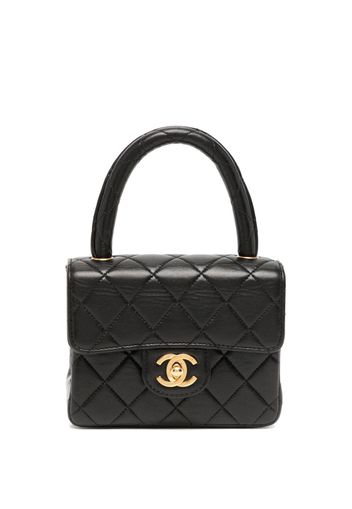 CHANEL Pre-Owned 1990s Gesteppte Handtasche mit CC - Schwarz