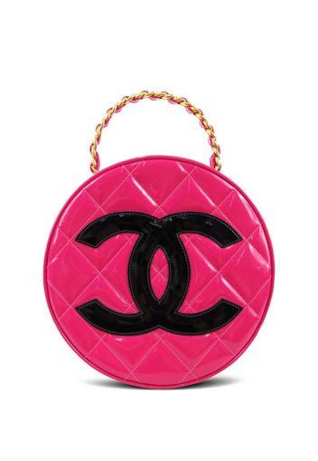 CHANEL Pre-Owned 1995 CC patch round vanity handbag - Rosa