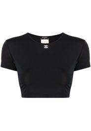 Chanel Pre-Owned 1995 T-Shirt im Cropped-Design - Schwarz