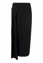 Chanel Pre-Owned 1999 pleat-detailing straight silk skirt - Schwarz