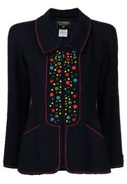 Chanel Pre-Owned 2010s polka dot detailing jacket - Blau