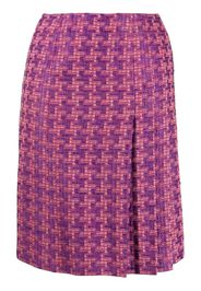 Chanel Pre-Owned 2000s tweed houndstooth pleated skirt - Rosa