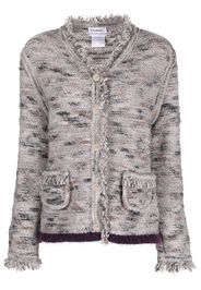 CHANEL Pre-Owned Cardigan mit Fransen - Grau