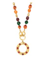 CHANEL Pre-Owned 1980 Gripoix pendant beaded necklace - Gold