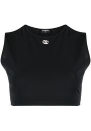 CHANEL Pre-Owned 1990-2000 Cropped-Top mit CC - Schwarz