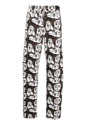 Charles Jeffrey Loverboy Art denim jeans - Schwarz