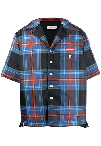 Charles Jeffrey Loverboy tartan-check print shirt - Blau