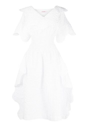 Charles Jeffrey Loverboy fully-perforated midi dress - Weiß