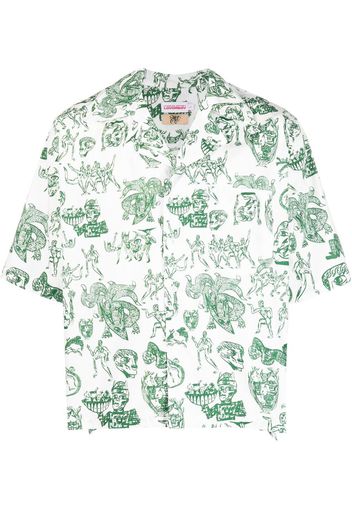 Charles Jeffrey Loverboy graphic-print short-sleeved shirt - Weiß