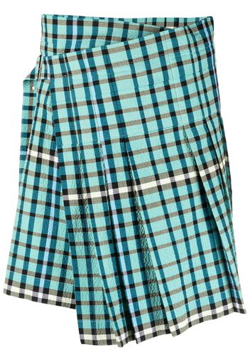 Charles Jeffrey Loverboy tartan-print mini kilt - Blau