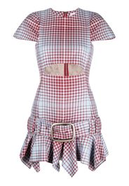 Charles Jeffrey Loverboy Paris Rara Blurry-Tartan mini dress - Blau